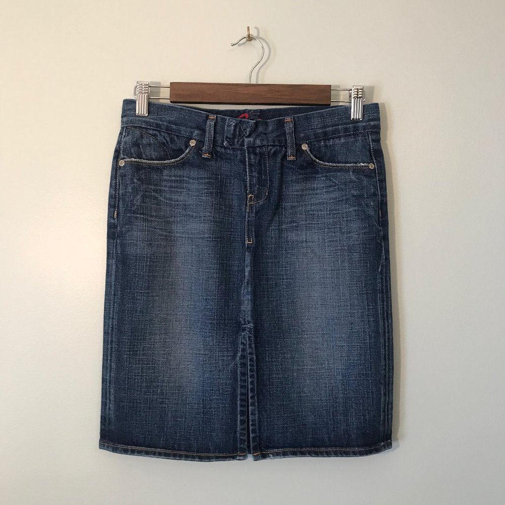 BLUE CULT Sacred Wash Blue Jean Skirt Size 26